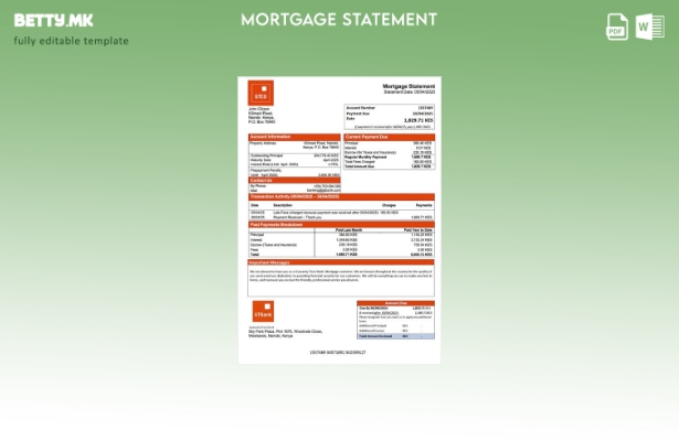 модерен стил Извештај за хипотека од банка за гаранција во Кенија за Word и PDF 